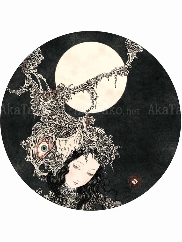 Takato Yamamoto Moon – Drunken by moonlight, melancholic ... painting Takato Yamamoto Moon – Drunken by moonlight, melancholic ... painting
