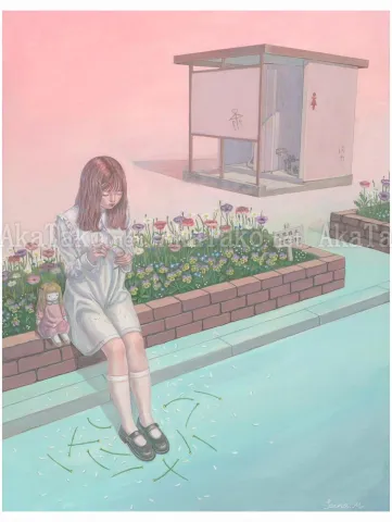 Kana Miyamoto Original Painting I Go Back and Forth Between Liking and Disliking