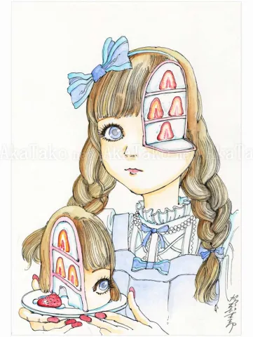 Shintaro Kago Funny Girl 103 original painting