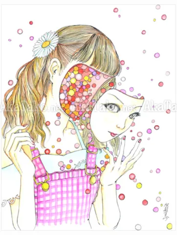 Shintaro Kago original painting Polka Dot 3