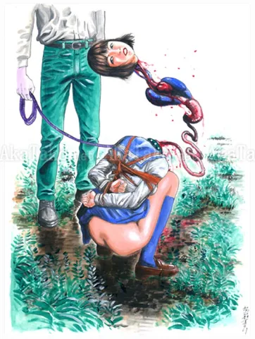 Shintaro Kago Nukekubi Girl Walking original