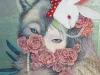 Akiko Ijichi poster I Want to Say Good-bye Human - close up detail