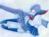 Chika Yamada Blue Breathing Original Painting - detail