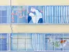 Chika Yamada Blue Thunderclap Original Painting - detail