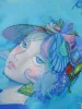 Chika Yamada Silk Scarf - close up detail