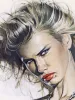 Hajime Sorayama Lithograph 80 - close up detail