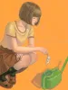 Kana Miyamoto Original Painting What Happened After School - detail