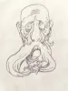 Katsuya Terada Tote Bag Ojiichan - natural color detail