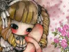 Tama Lunatic Pink II original painting detail