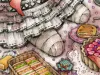 Tama Lunatic Pink II original painting detail
