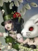 Trevor Brown Alice Green Tea Party poster detail