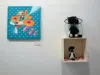 Trevor Brown Love Bombs original painting (on left)