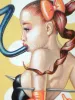Trevor Brown Orange Tango painting - detail