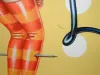 Trevor Brown Orange Tango painting - detail