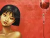 Trevor Brown Pink Transfusion Original Painting - detail