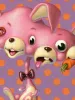Trevor Brown Radioactive Rabbit original painting (detail)