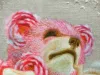 Yoko Mill Original Painting Pink Love - detail