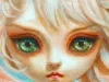 Yoko Mill Original Painting Untie Her Ears into the Wind - detail